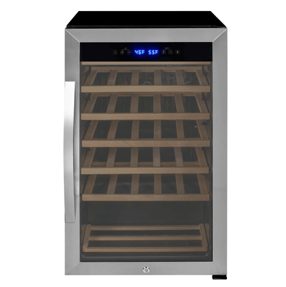 Allavino Cascina Series 33 Bottle Single Zone Freestanding Wine Refrigerator Cooler with Stainless Steel Door - Allavino - Buy at Wine Coolers Online