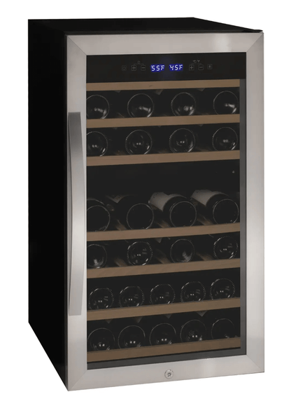 Allavino Cascina Series 43 Bottle Dual Zone Freestanding Wine Cooler Refrigerator with Stainless Steel Door - Allavino - Buy at Wine Coolers Online