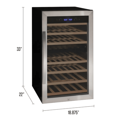 Allavino Cascina Series 43 Bottle Dual Zone Freestanding Wine Cooler Refrigerator with Stainless Steel Door - Allavino - Buy at Wine Coolers Online
