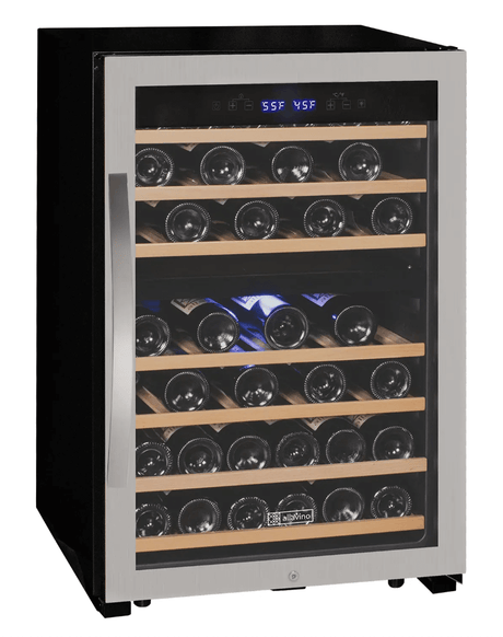 Allavino Cascina Series 47 Bottle Dual Zone Freestanding Wine Cooler Refrigerator with Stainless Steel Door - Allavino - Buy at Wine Coolers Online