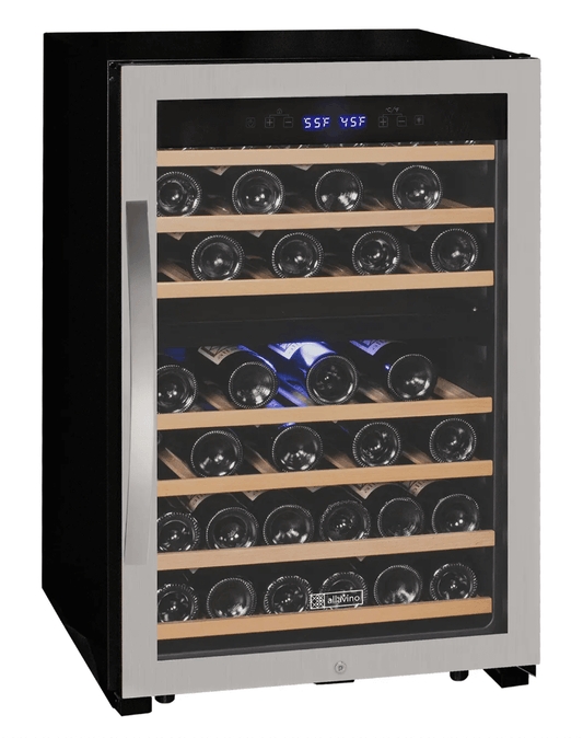 Allavino Cascina Series 47 Bottle Dual Zone Freestanding Wine Cooler Refrigerator with Stainless Steel Door - Allavino - Buy at Wine Coolers Online