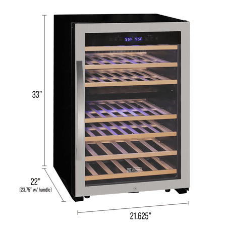 Allavino Cascina Series 47 Bottle Dual Zone Freestanding Wine Cooler Refrigerator with Stainless Steel Door - Allavino - Buy at Wine Coolers Online