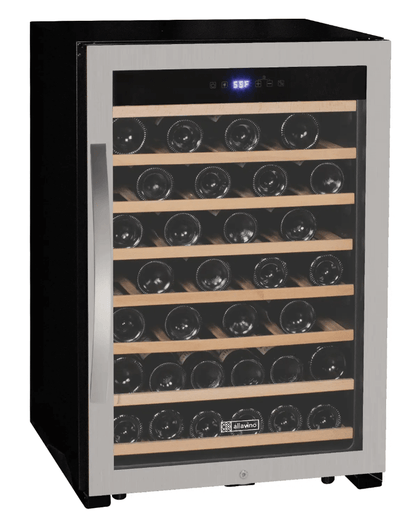 Allavino Cascina Series 55 Bottle Single Zone Freestanding Wine Refrigerator Cooler with Stainless Steel Door - Allavino - Buy at Wine Coolers Online