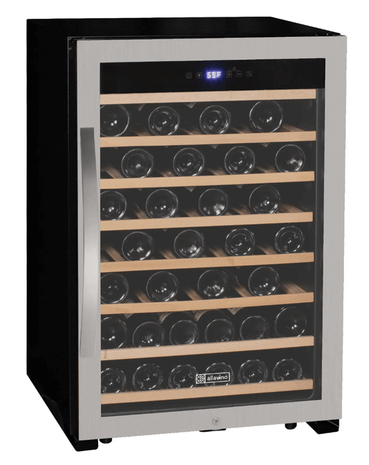 Allavino Cascina Series 55 Bottle Single Zone Freestanding Wine Refrigerator Cooler with Stainless Steel Door - Allavino - Buy at Wine Coolers Online