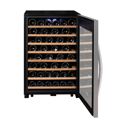 Allavino Cascina Series 55 Bottle Single Zone Freestanding Wine Refrigerator Cooler with Stainless Steel Door - Allavino - Buy at Wine Coolers Online
