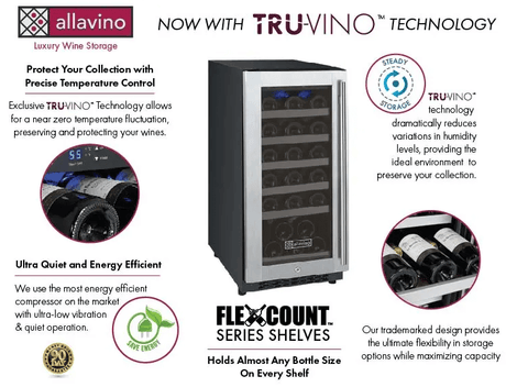 Allavino FlexCount II VSWR30 - 1SR20 30 - Bottle Wine Cooler - Allavino - Buy at Wine Coolers Online