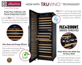 Allavino FlexCount Series 172 Bottle Dual Zone Built - in Wine Cooler Refrigerator w/Black Door - Allavino - Buy at Wine Coolers Online