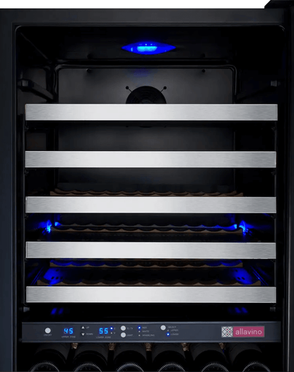 Allavino FlexCount Series 172 Bottle Dual Zone Built - in Wine Cooler Refrigerator w/Stainless Steel Door - Allavino - Buy at Wine Coolers Online