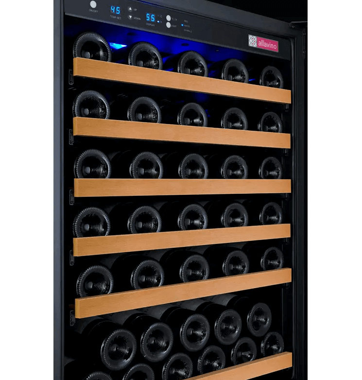Allavino FlexCount Series 56 Bottle Single Zone Built - in Wine Refrigerator with Black Door VSWR56 - 1BL20 - Allavino - Buy at Wine Coolers Online