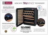 Allavino FlexCount Series 56 Bottle Single Zone Built - in Wine Refrigerator with Black Door VSWR56 - 1BL20 - Allavino - Buy at Wine Coolers Online