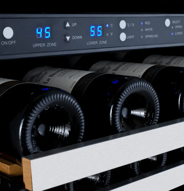 Allavino FlexCount Series 56 Bottle Stainless Dual Zone Built - in Wine Cooler - Allavino - Buy at Wine Coolers Online