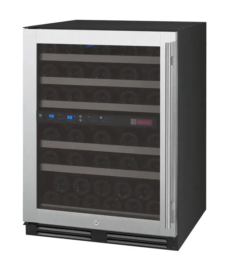 Allavino FlexCount Series 56 Bottle Stainless Dual Zone Built - in Wine Cooler - Allavino - Buy at Wine Coolers Online