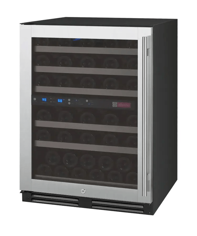 Allavino FlexCount Series 56 Bottle Stainless Dual Zone Built - in Wine Cooler - Allavino - Buy at Wine Coolers Online