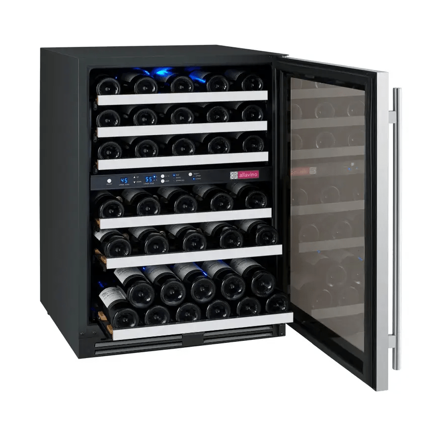 Allavino FlexCount Series 56 Bottle Stainless Dual Zone Built - in Wine Cooler - Allavino - Buy at Wine Coolers Online