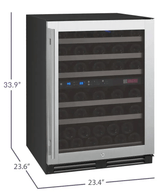 Allavino FlexCount Series 56 Bottle Stainless Dual Zone Built - in Wine Cooler - Allavino - Buy at Wine Coolers Online