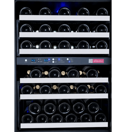 Allavino FlexCount Series 56 Bottle Stainless Dual Zone Built - in Wine Cooler - Allavino - Buy at Wine Coolers Online