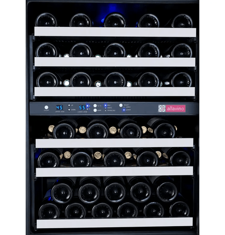 Allavino FlexCount Series 56 Bottle Stainless Dual Zone Built - in Wine Cooler - Allavino - Buy at Wine Coolers Online