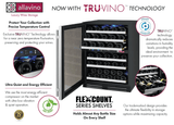 Allavino FlexCount Series 56 Bottle Stainless Dual Zone Built - in Wine Cooler - Allavino - Buy at Wine Coolers Online