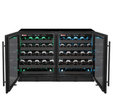Allavino Reserva Series 100 Bottle 34" Undercounter Dual Zone Side - by - Side Wine Coolers with Black Stainless Steel Doors 2X - BDW5034S - 1BS - Allavino - Buy at Wine Coolers Online