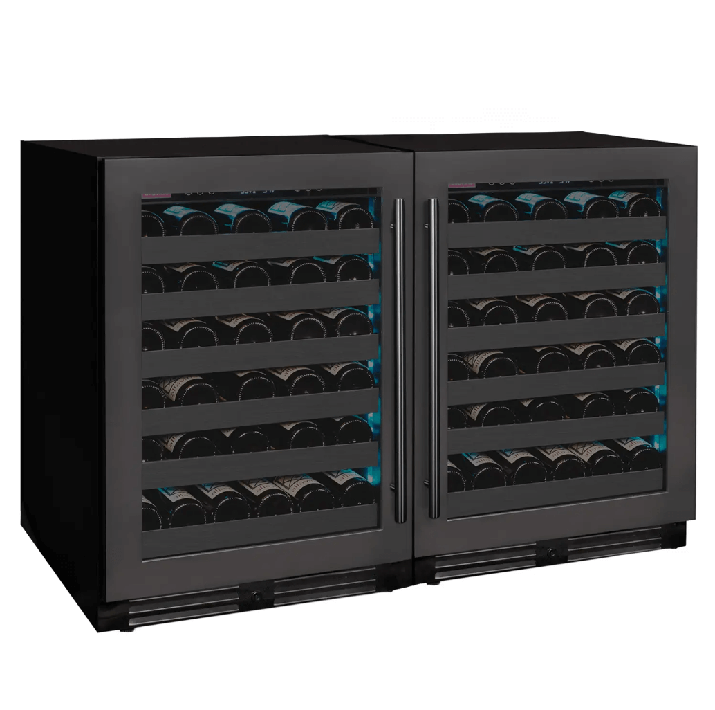 Allavino Reserva Series 100 Bottle 34" Undercounter Dual Zone Side - by - Side Wine Coolers with Black Stainless Steel Doors 2X - BDW5034S - 1BS - Allavino - Buy at Wine Coolers Online
