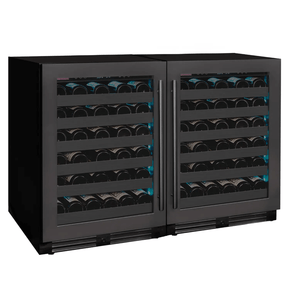 Allavino Reserva Series 100 Bottle 34" Undercounter Dual Zone Side - by - Side Wine Coolers with Black Stainless Steel Doors 2X - BDW5034S - 1BS - Allavino - Buy at Wine Coolers Online