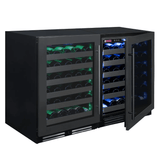 Allavino Reserva Series 100 Bottle 34" Undercounter Dual Zone Side - by - Side Wine Coolers with Black Stainless Steel Doors 2X - BDW5034S - 1BS - Allavino - Buy at Wine Coolers Online