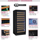 Allavino Reserva Series 119 Bottle 55" Tall Dual Zone Black Glass Wine Refrigerator VSW11955D - 2BG - Allavino - Buy at Wine Coolers Online