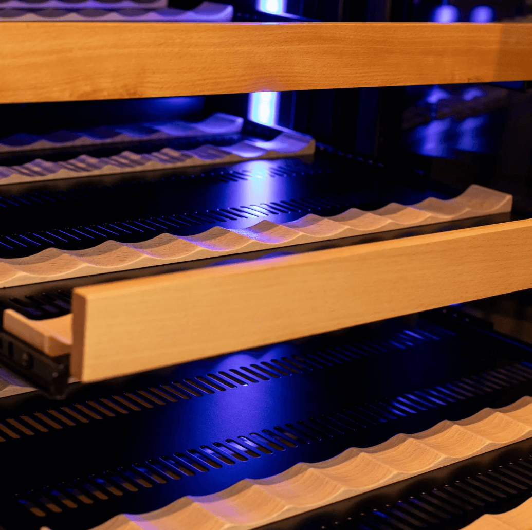 Allavino Reserva Series 119 Bottle 55" Tall Dual Zone Black Glass Wine Refrigerator VSW11955D - 2BG - Allavino - Buy at Wine Coolers Online