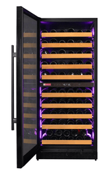 Allavino Reserva Series 119 Bottle 55" Tall Dual Zone Black Glass Wine Refrigerator VSW11955D - 2BG - Allavino - Buy at Wine Coolers Online