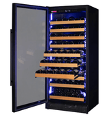 Allavino Reserva Series 119 Bottle 55" Tall Dual Zone Black Glass Wine Refrigerator VSW11955D - 2BG - Allavino - Buy at Wine Coolers Online
