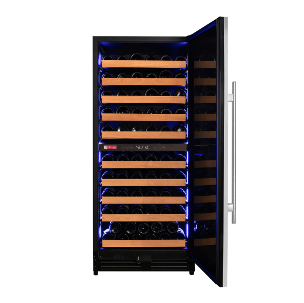 Allavino Reserva Series 119 Bottle 55" Tall Dual Zone Stainless Steel Wine Refrigerator/Cooler VSW11955D - 2SR - Allavino - Buy at Wine Coolers Online