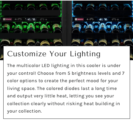 Allavino Reserva Series 119 Bottle 55" Tall Dual Zone Stainless Steel Wine Refrigerator/Cooler VSW11955D - 2SR - Allavino - Buy at Wine Coolers Online