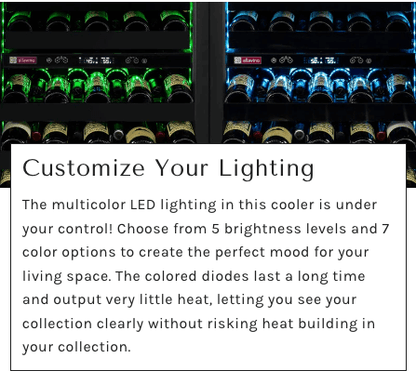 Allavino Reserva Series 119 Bottle 55" Tall Dual Zone Stainless Steel Wine Refrigerator/Cooler VSW11955D - 2SR - Allavino - Buy at Wine Coolers Online