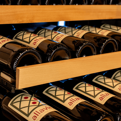 Allavino Reserva Series 119 Bottle 55" Tall Single Zone Black Glass Wine Refrigerator VSW11955S - 1BR - Allavino - Buy at Wine Coolers Online