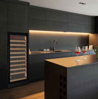 Allavino Reserva Series 119 Bottle 55" Tall Single Zone Black Glass Wine Refrigerator VSW11955S - 1BR - Allavino - Buy at Wine Coolers Online