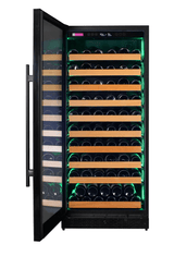 Allavino Reserva Series 119 Bottle 55" Tall Single Zone Black Glass Wine Refrigerator VSW11955S - 1BR - Allavino - Buy at Wine Coolers Online