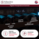 Allavino Reserva Series 154 Bottle Dual Zone Built - in Wine Refrigerator with Stainless Steel Door VSW15471D - 2S - Allavino - Buy at Wine Coolers Online