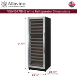 Allavino Reserva Series 154 Bottle Dual Zone Built - in Wine Refrigerator with Stainless Steel Door VSW15471D - 2S - Allavino - Buy at Wine Coolers Online