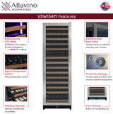 Allavino Reserva Series 154 Bottle Dual Zone Built - in Wine Refrigerator with Stainless Steel Door VSW15471D - 2S - Allavino - Buy at Wine Coolers Online
