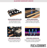 Allavino Reserva Series 163 Bottle 71" Tall Single Zone Black Glass Door Wine Cooler Refrigerator VSW16371S - 1BGL - Allavino - Buy at Wine Coolers Online