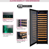 Allavino Reserva Series 163 Bottle 71" Tall Single Zone Stainless Steel Wine Cooler/Fridge VSW16371S - 1SR - Allavino - Buy at Wine Coolers Online