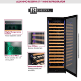 Allavino Reserva Series 163 Bottle 71" Tall Single Zone Stainless Steel Wine Cooler/Fridge VSW16371S - 1SR - Allavino - Buy at Wine Coolers Online