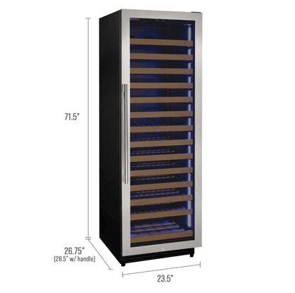 Allavino Reserva Series 163 Bottle 71" Tall Single Zone Stainless Steel Wine Cooler/Fridge VSW16371S - 1SR - Allavino - Buy at Wine Coolers Online