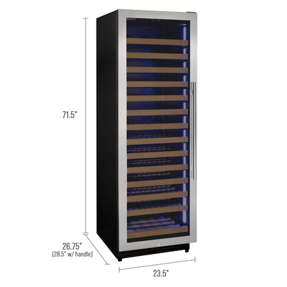 Allavino Reserva Series 163 Bottle 71" Tall Single Zone Stainless Steel Wine Cooler/Fridge VSW16371S - 1SR - Allavino - Buy at Wine Coolers Online