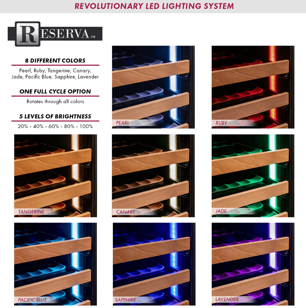 Allavino Reserva Series 163 Bottle 71" Tall Single Zone Stainless Steel Wine Cooler/Fridge VSW16371S - 1SR - Allavino - Buy at Wine Coolers Online