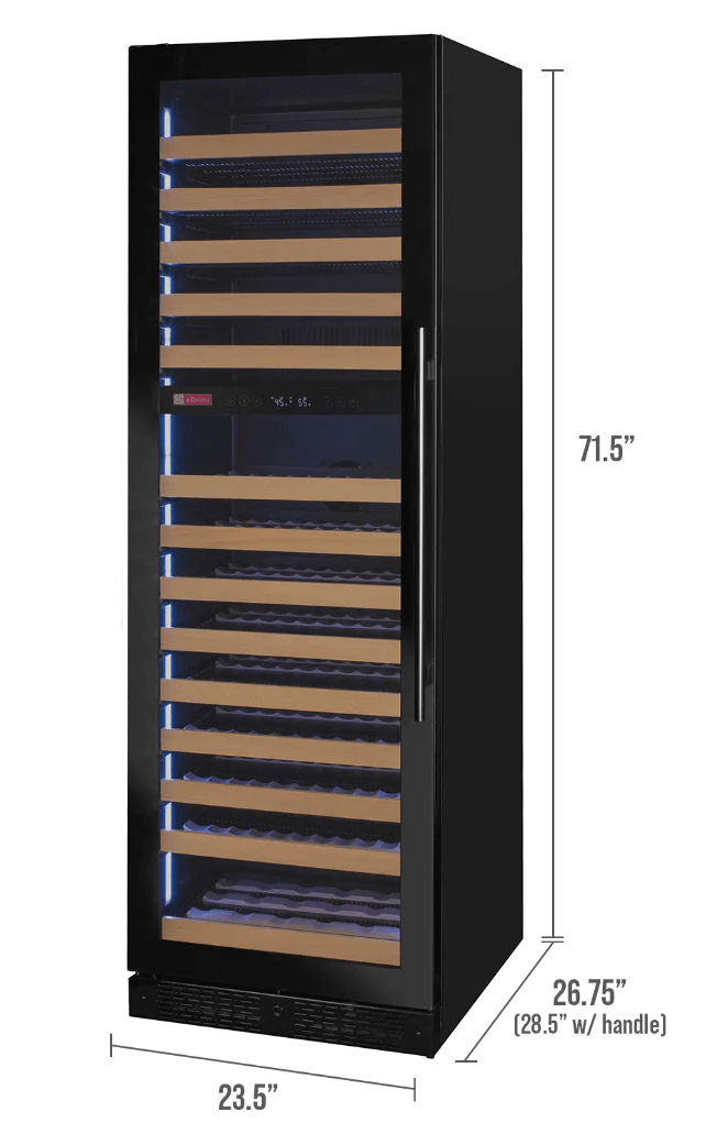Allavino Reserva Series 172 Bottle Dual Zone Built - in Wine Refrigerator with Black Glass Door - Allavino - Buy at Wine Coolers Online