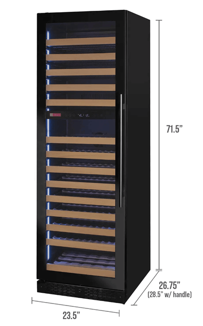 Allavino Reserva Series 172 Bottle Dual Zone Built - in Wine Refrigerator with Black Glass Door - Allavino - Buy at Wine Coolers Online