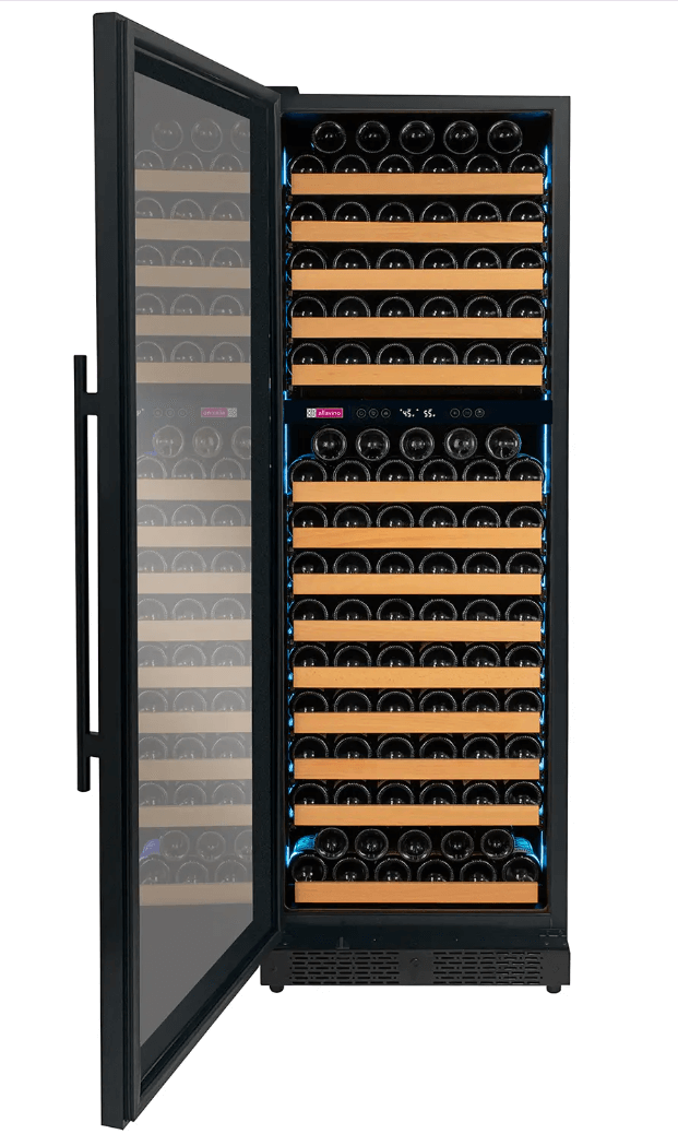 Allavino Reserva Series 172 Bottle Dual Zone Built - in Wine Refrigerator with Black Glass Door - Allavino - Buy at Wine Coolers Online