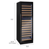 Allavino Reserva Series 172 Bottle Dual Zone Built - in Wine Refrigerator with Black Glass Door - Allavino - Buy at Wine Coolers Online