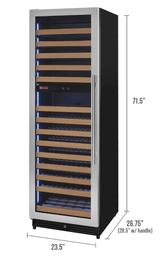 Allavino Reserva Series 172 Bottle Dual Zone Built - in Wine Refrigerator with Stainless Steel Door - Allavino - Buy at Wine Coolers Online